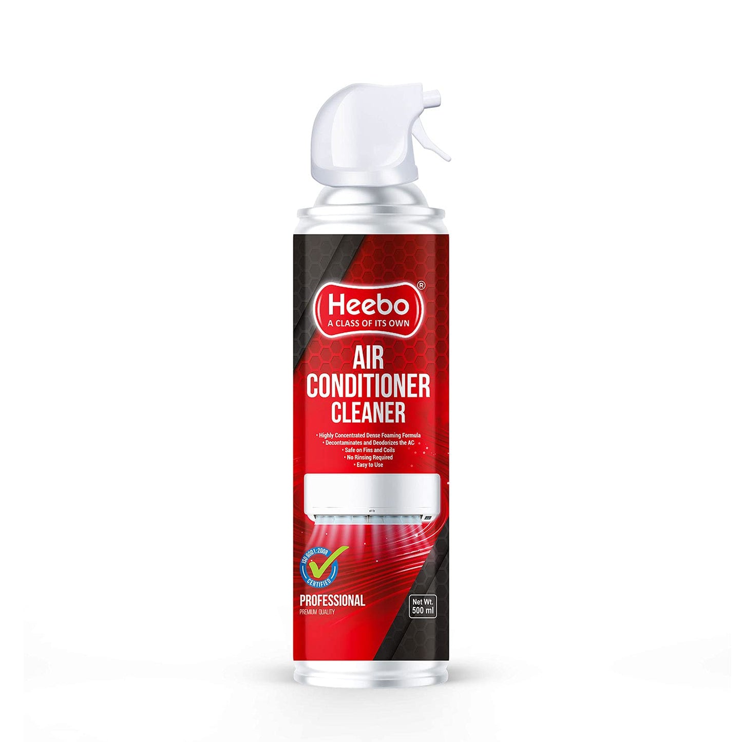 Heebo Air Conditioning Cleaner & Disinfectant 500 ml - Pack 1 | Ac Duct Cleaner Spray | Decontaminates and Deodorizes The Ac | Split Ac Coil Cleaner | Ac Vent Cleaner | Ac Cleaner Spray | Foam Based