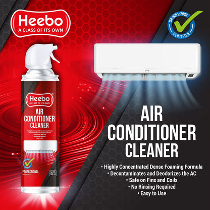 Heebo Air Conditioning Cleaner & Disinfectant 500 ml - Pack 1 | Ac Duct Cleaner Spray | Decontaminates and Deodorizes The Ac | Split Ac Coil Cleaner | Ac Vent Cleaner | Ac Cleaner Spray | Foam Based