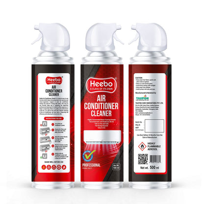 Heebo Air Conditioning Cleaner & Disinfectant 500 ml - Pack 1 | Ac Duct Cleaner Spray | Decontaminates and Deodorizes The Ac | Split Ac Coil Cleaner | Ac Vent Cleaner | Ac Cleaner Spray | Foam Based