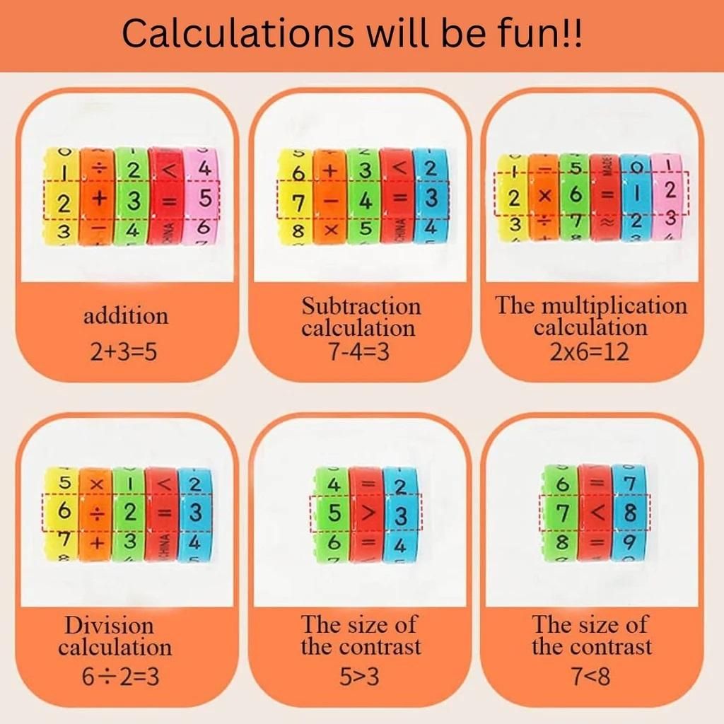 Math Wheel For Kids Education(Pack Of 1 )( 6 pieces)