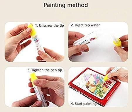 Reusable Magic Water Quick Dry Book Water Coloring Book Doodle with Magic Pen Painting Board for Children Education Drawing Pad