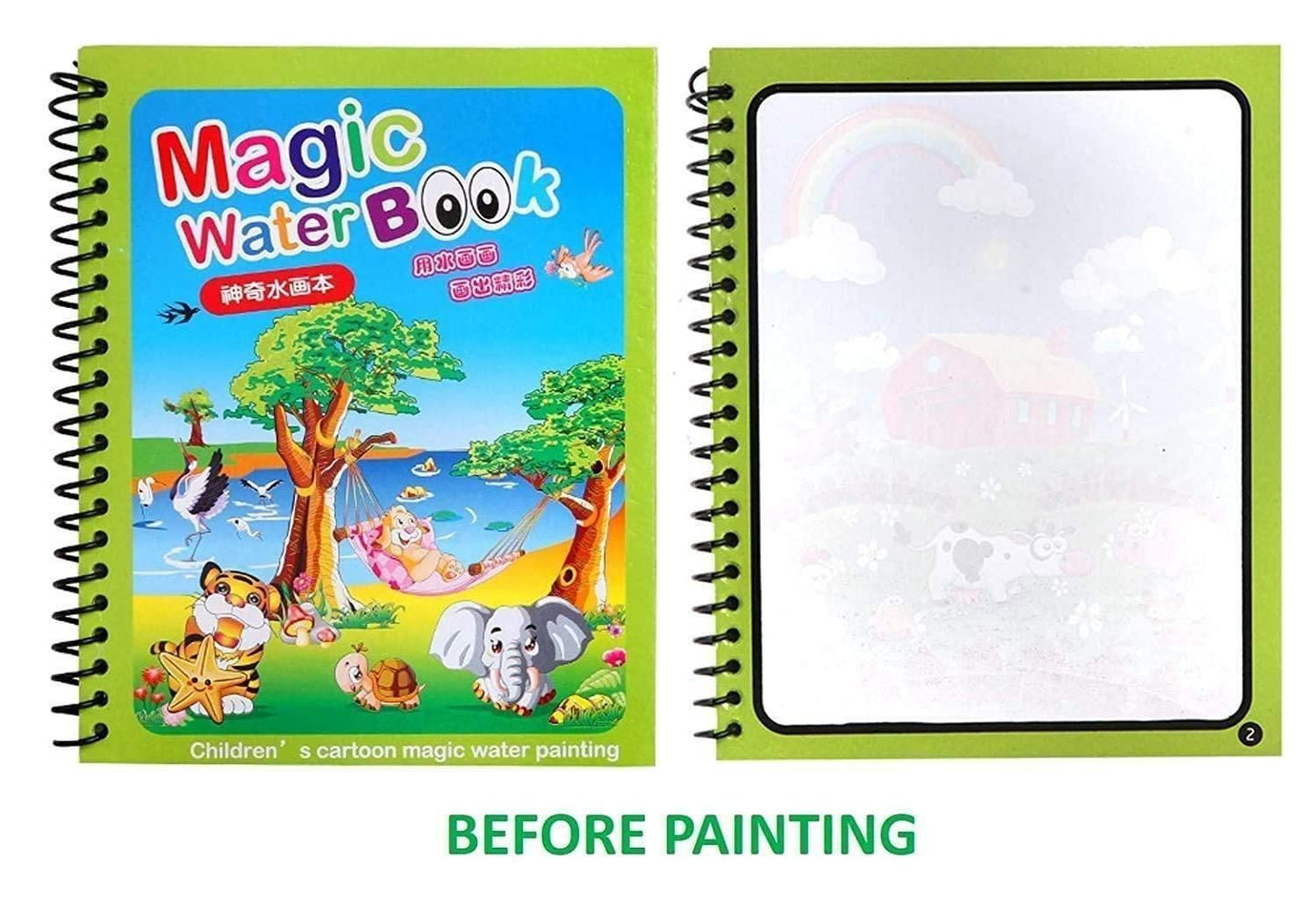 Reusable Magic Water Quick Dry Book Water Coloring Book Doodle with Magic Pen Painting Board for Children Education Drawing Pad