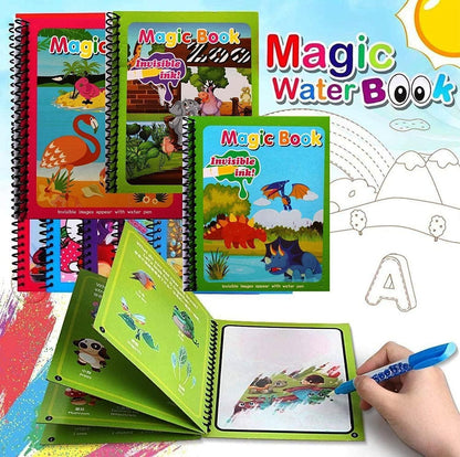 Reusable Magic Water Quick Dry Book Water Coloring Book Doodle with Magic Pen Painting Board for Children Education Drawing Pad